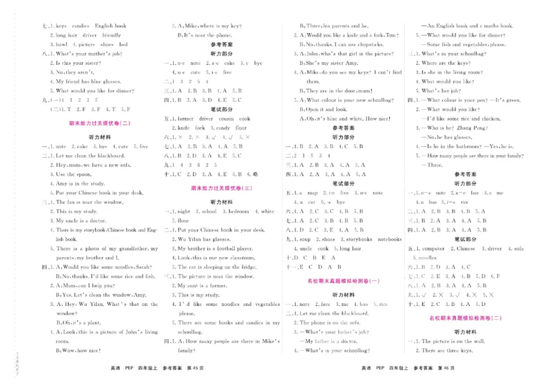 《期末小状元》英语4年级上册(PEP版)_2024年人教版小学数学一二三四五六年级上册下册期中期末试a0747_小学全科《同步练习+精品试卷》打包下载（1-6年级单元月考期中期末试卷）