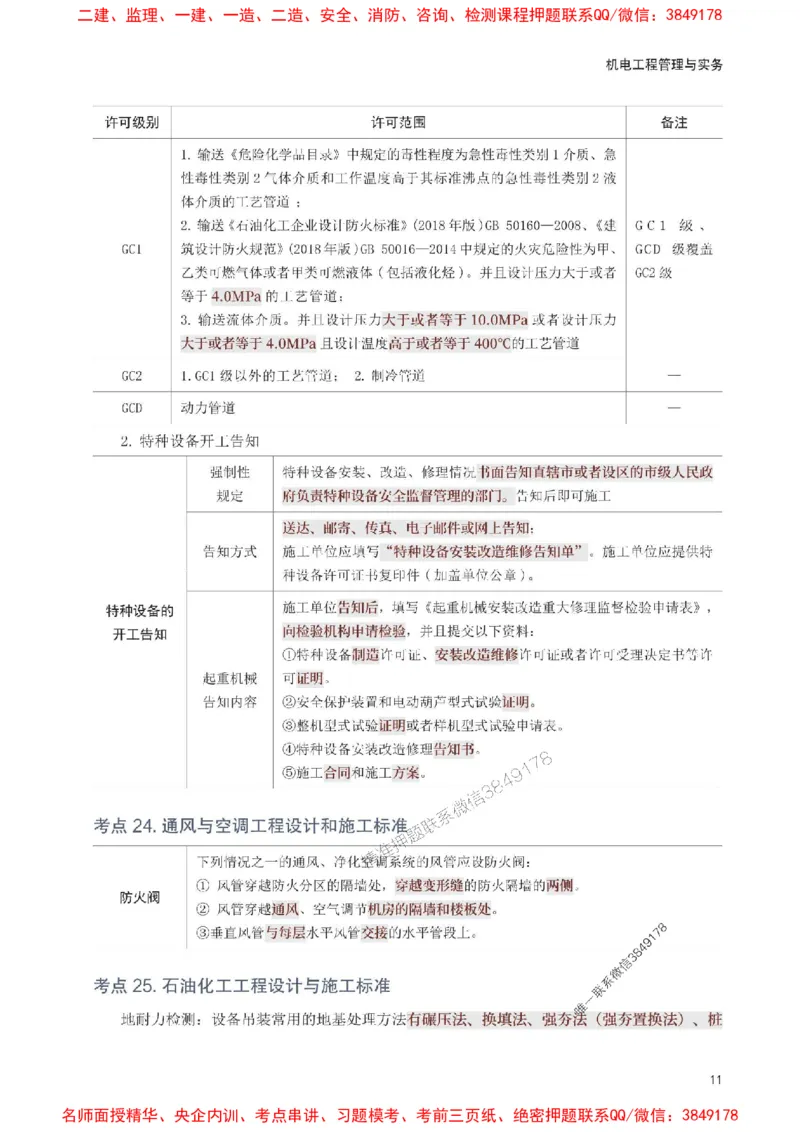 2025年一级建造师《机电工程》考前10页纸_1_2026年一级建造师_2026年一建机电_2025年一建机电SVIP_05-考前密训✿央企特训✿机构普押_28-机电《考前必背10页纸》233