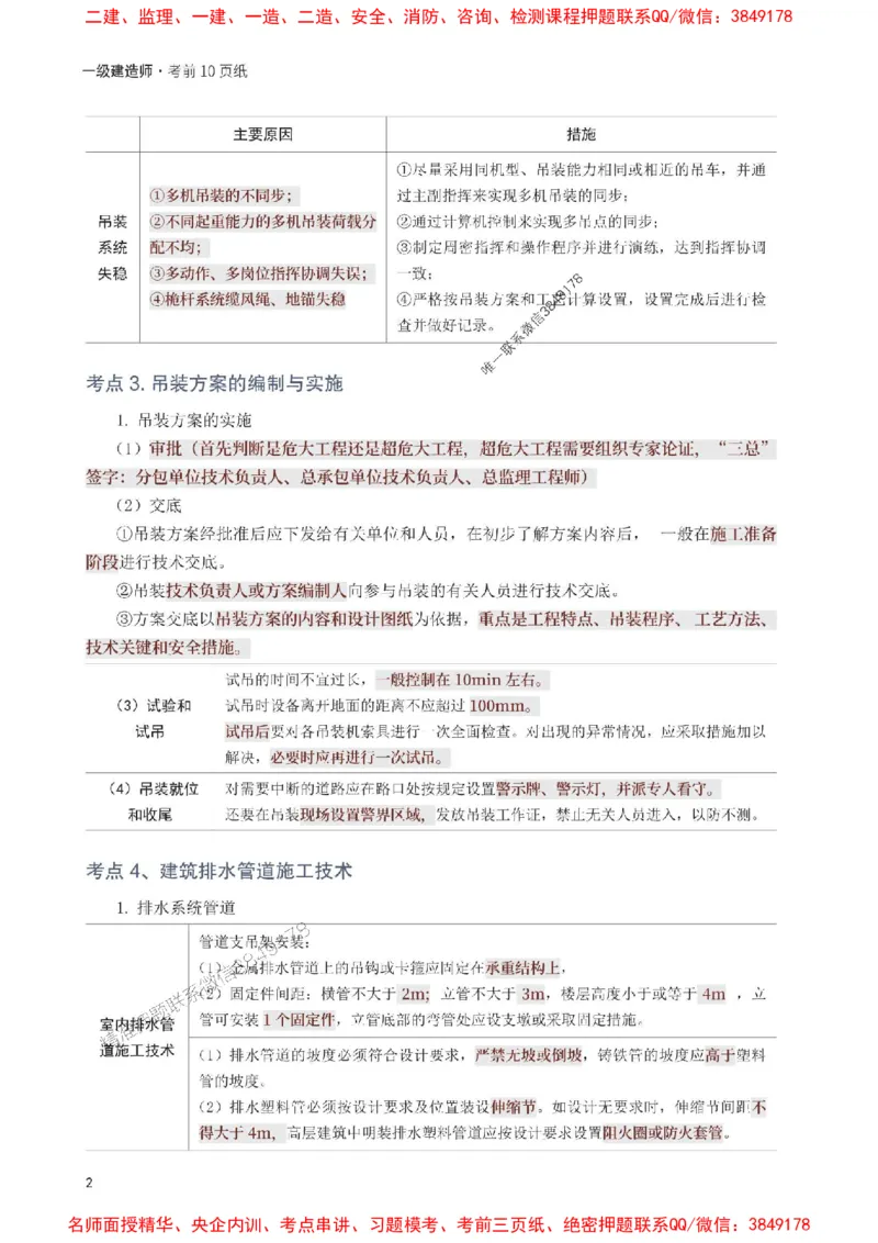 2025年一级建造师《机电工程》考前10页纸_1_2026年一级建造师_2026年一建机电_2025年一建机电SVIP_05-考前密训✿央企特训✿机构普押_28-机电《考前必背10页纸》233
