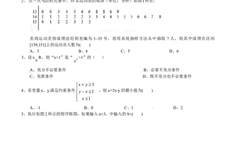 2015年高考数学试卷（文）（湖南）（空白卷）_历年高考真题合集_数学历年高考真题_新&middot;Word版2008-2025&middot;高考数学真题_数学（按年份分类）2008-2025_2015&middot;高考数学真题