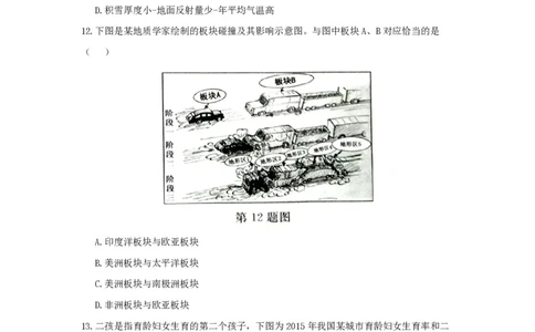 2017年高考地理试卷（浙江）（4月）（空白卷）_地理历年高考真题_新&middot;PDF版2008-2025&middot;高考地理真题_地理（按试卷类型分类）2008-2025_自主命题卷&middot;地理（2008-2025）