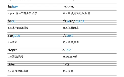 2026春人教版英语八下Unit4衡水体字贴_初中英语新版_最新人教版英语八年级下册_2026春新人教版八下（更新中）_05单词字帖（全）