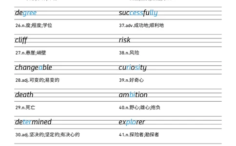 2026春人教版英语八下Unit4衡水体字贴_初中英语新版_最新人教版英语八年级下册_2026春新人教版八下（更新中）_05单词字帖（全）
