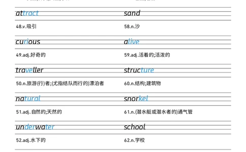 2026春人教版英语八下Unit4衡水体字贴_初中英语新版_最新人教版英语八年级下册_2026春新人教版八下（更新中）_05单词字帖（全）