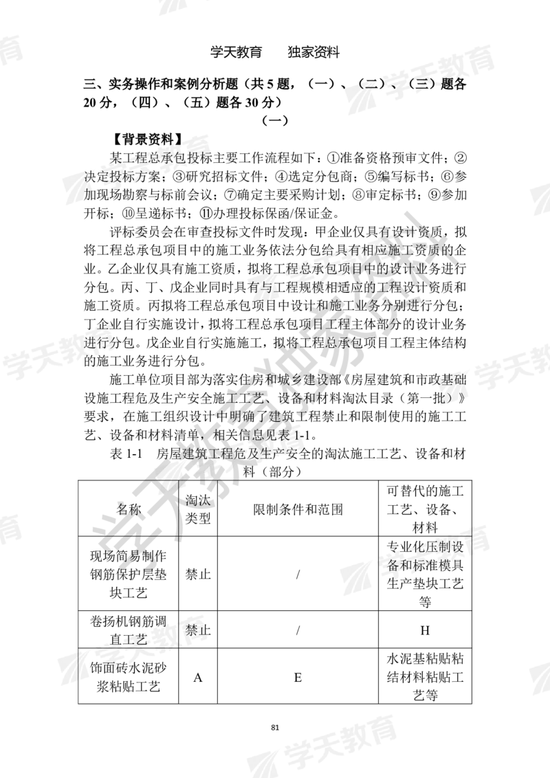 01.2025年一建《建筑》模拟卷1-模拟卷6_2026年一级建造师_2026年一建建筑_2025年一建建筑SVIP_04-冲刺串讲✿考点强化✿小灶集训_62-建筑《考前集训班》魏国安XT_--配套讲义--
