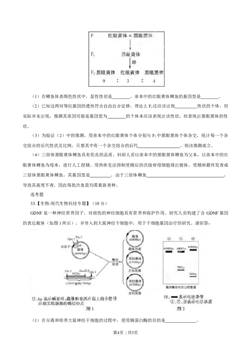 2015年高考生物试卷（福建）（空白卷）_生物历年高考真题_新&middot;Word版2008-2025&middot;高考生物真题_生物（按年份分类）2008-2025_2015&middot;高考生物真题