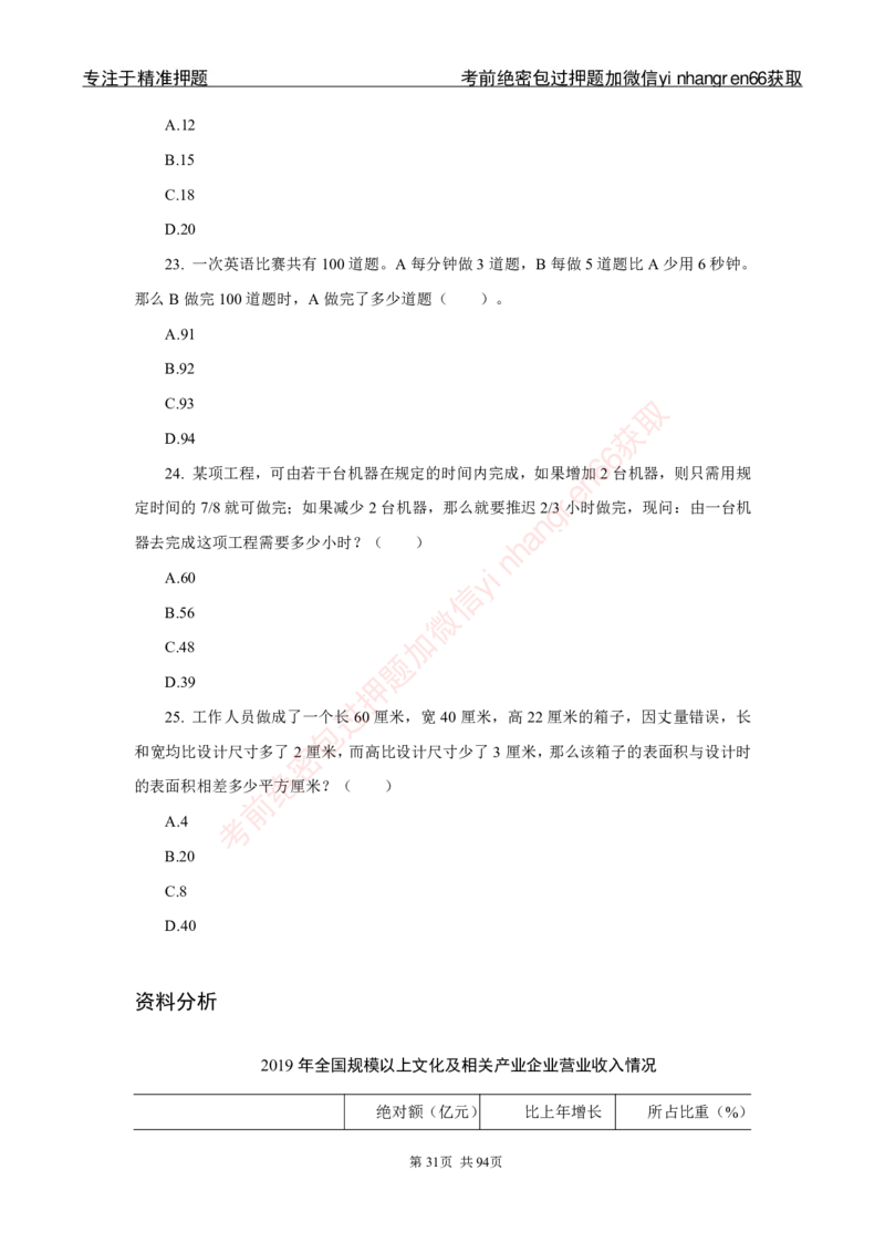 银行秋招笔试必做300题_2025春招题库汇总_银行题库-1_银行全套上岸资料_讲义+题库+冲刺_03、内部独家题库（上岸必做300题）全