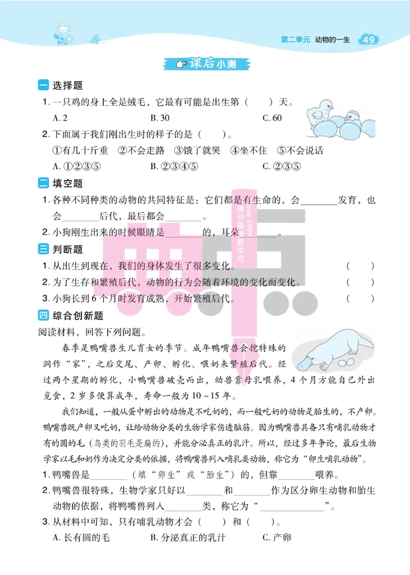 23春典中点三年级科学下(JK版)_2024年人教版小学数学一二三四五六年级上册下册期中期末试a0747_小学全科《同步练习+精品试卷》打包下载（1-6年级单元月考期中期末试卷）_小学科学