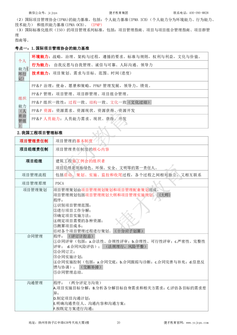 2025年一级建造师《建设工程项目管理》夜校小灶班_2026年一级建造师_2026年一建管理_2025年一建管理SVIP_04-冲刺串讲✿考点强化✿小灶集训_05-管理《小灶冲刺班》杨教授JC