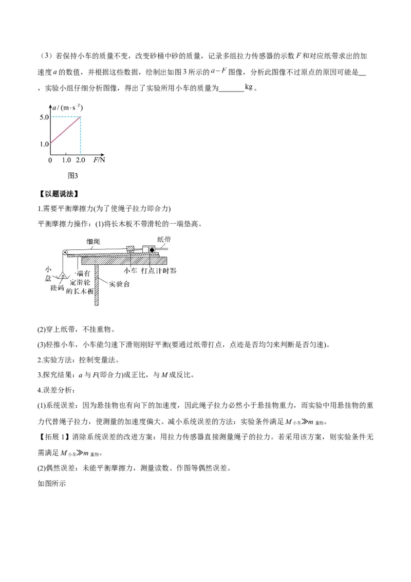 专题02力学实验通性通法讲解（原卷版）_2025高中物理模型方法技巧高三复习专题练习讲义_高考物理备考技巧