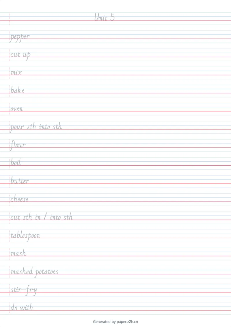 2025秋人教版八年级上册英语U5意大利字帖_初中英语新版_最新人教版英语八年级上册_新版_初中英语8上新更新第三套可选择_10单词默写+字帖_字帖