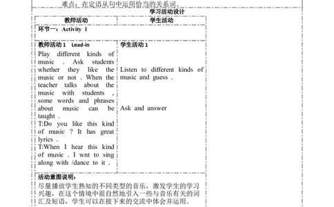 SectionA1a-2d大单元教学+课时设计Unit9IlikemusIcthatIcandanceto_初中英语新版_最新人教版英语九年级全册_新更新初中英语9全_01课件+教案