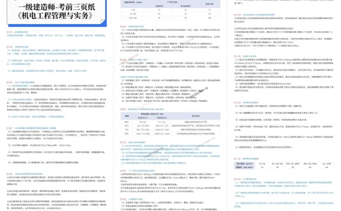 2025年一级建造师《机电工程》考前三页纸_2026年一级建造师_2026年一建机电_2025年一建机电SVIP_05-考前密训✿央企特训✿机构普押_32-机电《考前预测3页纸》SMR