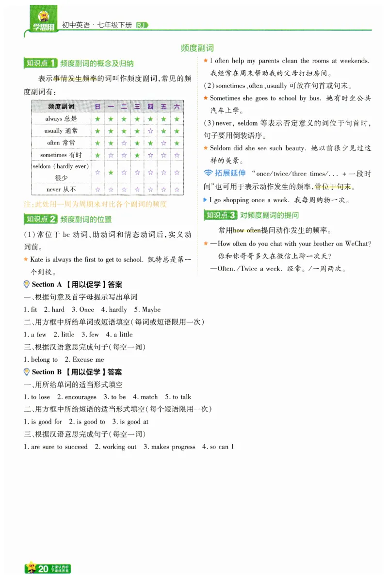 2025春一遍过英语七下RJ提分册-2024新教材-_初中英语新版_最新人教版英语七年级下册_七下英语2025版_15.2025春英语人教7下热门资料合集_25七下RJ英语一遍过