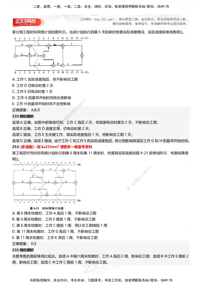 233-管理-母题300题-答案_2026年一级建造师_2026年一建管理_2025年一建管理SVIP_01-精华文档✿电子教材✿历年真题_44-管理《母题300题》233