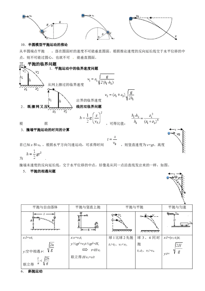 专题05抛体模型的运动学问题与功能动量（原卷版）_2025高中物理模型方法技巧高三复习专题练习讲义_高考物理热点模型