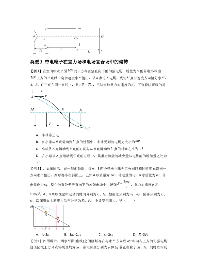 专题22电容器带电粒子在电场中的运动（原卷版）_2025高中物理模型方法技巧高三复习专题练习讲义_新版高考物理模型与方法