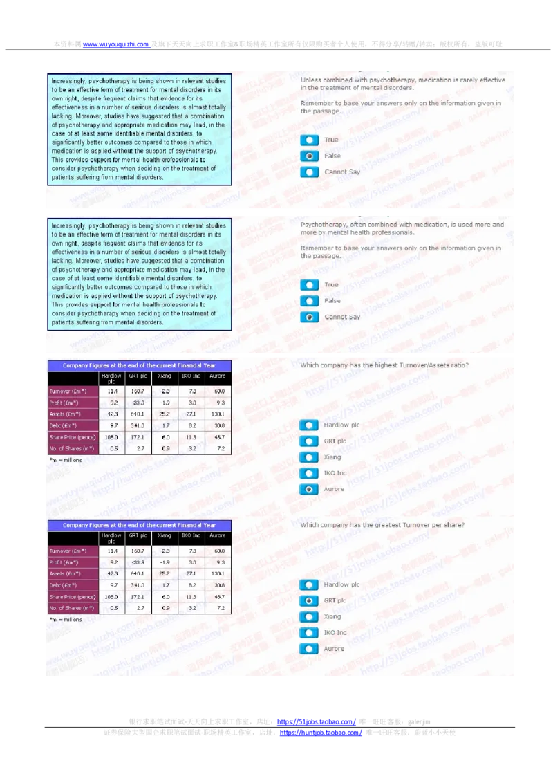 花旗银行2020招聘在线笔试完整真题及答案20191213_2025春招题库汇总_外资银行题库_23花旗_2020年历次OT真题及答案