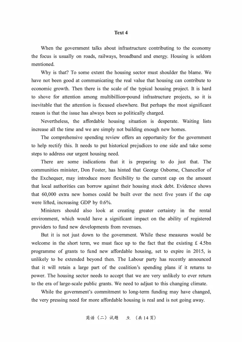 2014年考研英语二真题（可复制搜索查词）(1)_❤️2.2010-2024年考研英语二真题及解析_01、真题部分