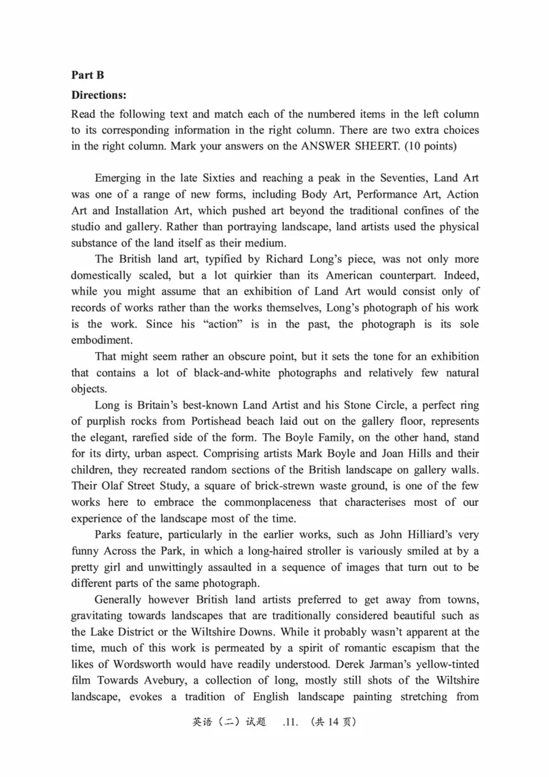 2014年考研英语二真题（可复制搜索查词）(1)_❤️2.2010-2024年考研英语二真题及解析_01、真题部分