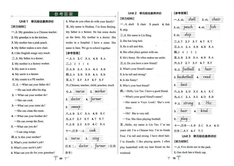 25秋《学霸冲A卷》4年级上册英语人教pep_25秋《小学学霸冲A卷》英语人教版3-6_25秋学霸冲A卷4上人教英语