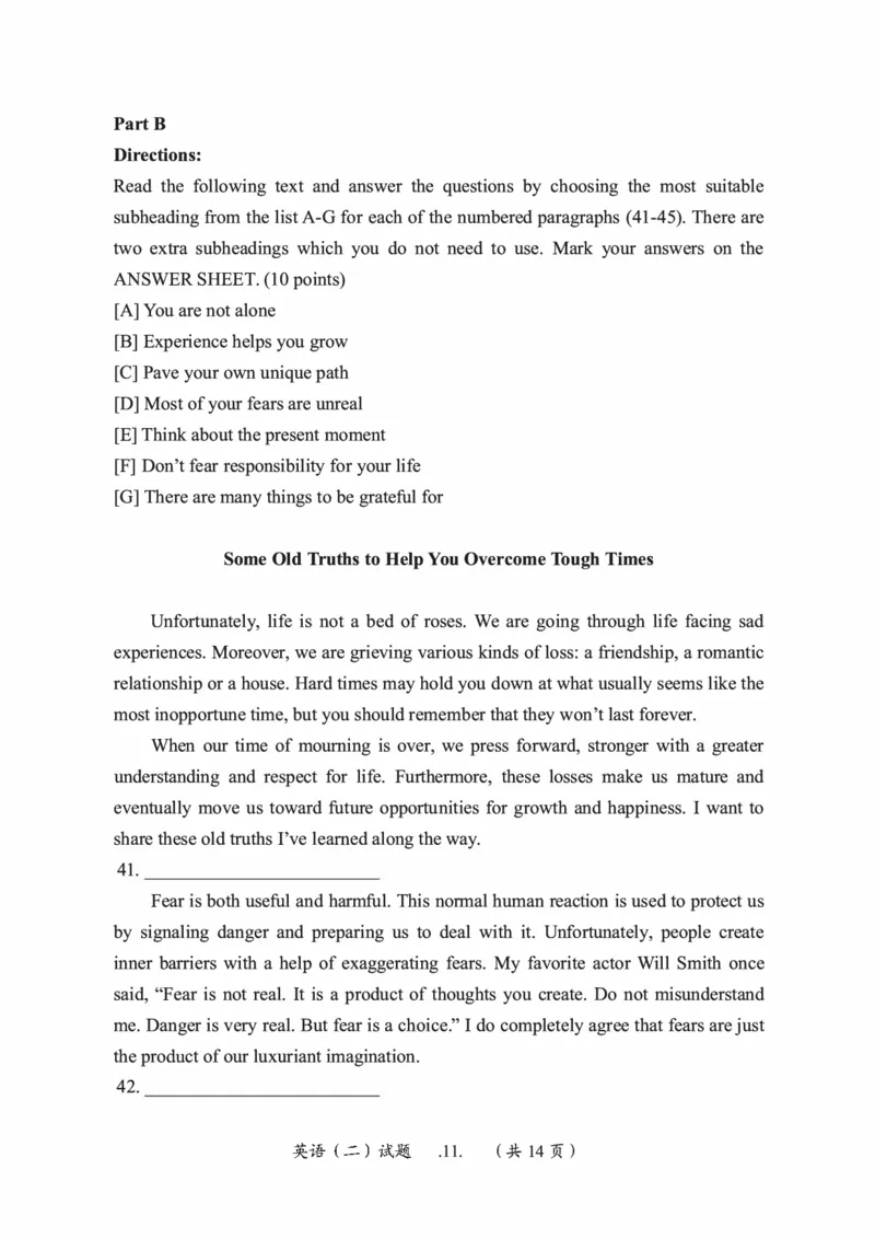 2015年考研英语二真题（可复制搜索查词）(1)_❤️2.2010-2024年考研英语二真题及解析_01、真题部分