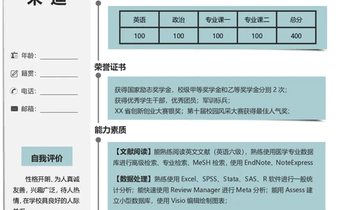 通用014_26考研复试_10考研复试资料25_2025考研复试简历124款_通用精美简历模板