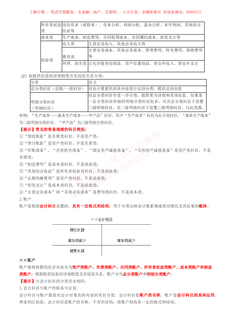 课时1：会计专项-会计知识高频考点复习讲义_2025春招题库汇总_八大题库-1_04八大汇总_立信_7、立信综合资料整理_立信会计专业能力专业知识点讲义整理