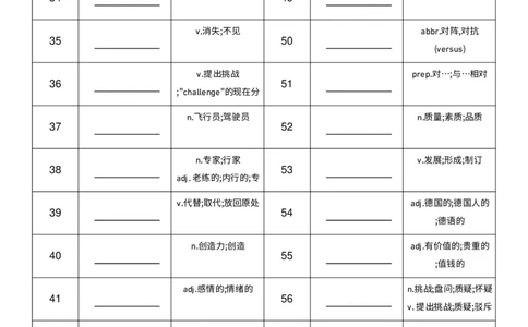 2025秋人教版八年级上册英语U7中译英单词默写_初中英语新版_最新人教版英语八年级上册_新版_初中英语8上新更新第三套可选择_10单词默写+字帖_单词表