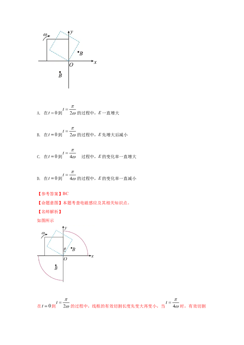 模型59电磁感应中的旋转切割模型（原卷版）_2025高中物理模型方法技巧高三复习专题练习讲义_高考物理模型最新模拟题专项训练
