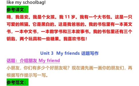 2025秋新版四年级上册英语各单元话题优秀作文范文_2025秋新版三-六上册英语各单元范文