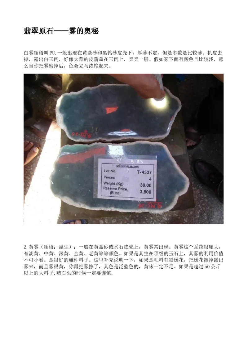 翡翠原石&mdash;&mdash;雾的奥秘_X018-玉石珠宝鉴定教程最新合集_8、玉石翡翠鉴定与投资电子资料_赌石专题