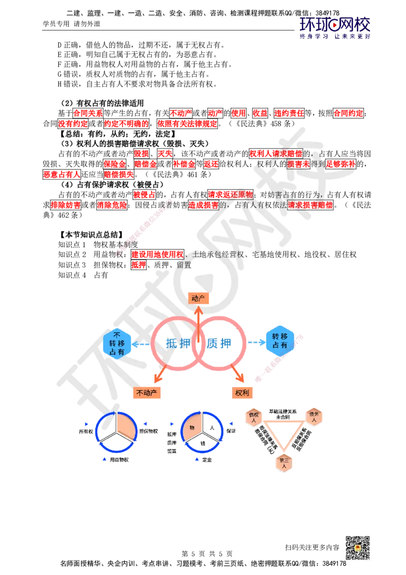 06.第6讲-12担保物权-质押、留置、占有_2026年一级建造师_2026年一建法规_2025年一建法规SVIP_02-基础精讲✿高端面授✿深度强化_21-法规《考点精讲班》王丽雪、安国庆HQ_王丽雪