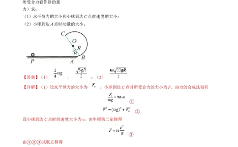 专题06圆周运动模型中临界问题和功与能（解析版）_2025高中物理模型方法技巧高三复习专题练习讲义_高考物理热点模型