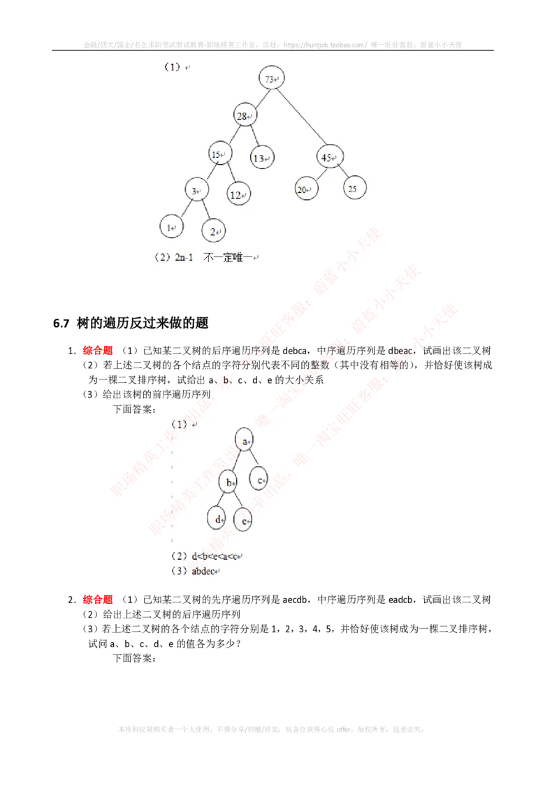 计算机类-数据结构与算法分析练习题_2025春招题库汇总_国企题库_国家能源_20230827_151217_2-国家能源集团2023招聘笔试完整知识点（专业知识部分）_计算机类