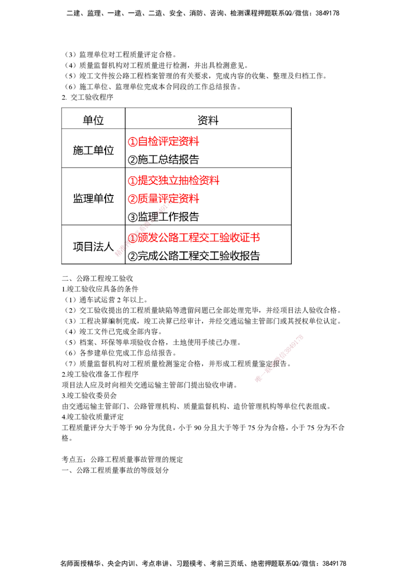 25一建-网络密训知识点-公路_2026年一级建造师_2026年一建公路_2025年一建公路SVIP_04-冲刺串讲✿考点强化✿小灶集训_55-公路《考前天成密训》李昌春HX_讲义