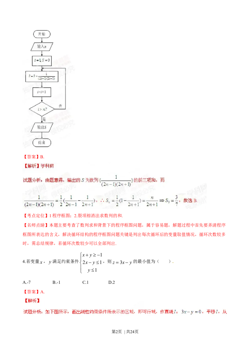 2015年高考数学试卷（理）（湖南）（解析卷）_历年高考真题合集_数学历年高考真题_新&middot;Word版2008-2025&middot;高考数学真题_数学（按年份分类）2008-2025_2015&middot;高考数学真题