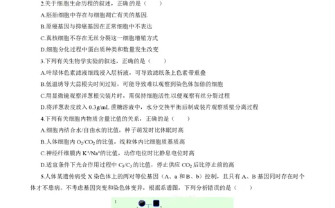 2015年高考生物试卷（山东）（空白卷）_生物历年高考真题_新&middot;PDF版2008-2025&middot;高考生物真题_生物（按试卷类型分类）2008-2025_自主命题卷&middot;生物（2008-2025）