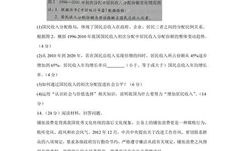 2013年高考政治试卷（重庆）（空白卷）_政治历年高考真题_新&middot;PDF版2008-2025&middot;高考政治真题_政治（按省份分类）2008-2025_2012-2020_2022-2024&middot;（重庆）政治高考真题