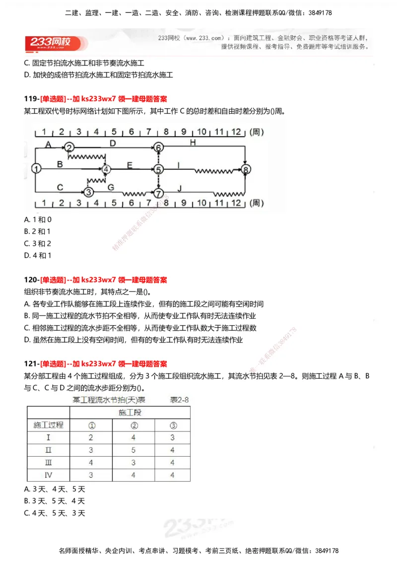 233-管理-母题300题-题目_2026年一级建造师_2026年一建管理_2025年一建管理SVIP_01-精华文档✿电子教材✿历年真题_44-管理《母题300题》233