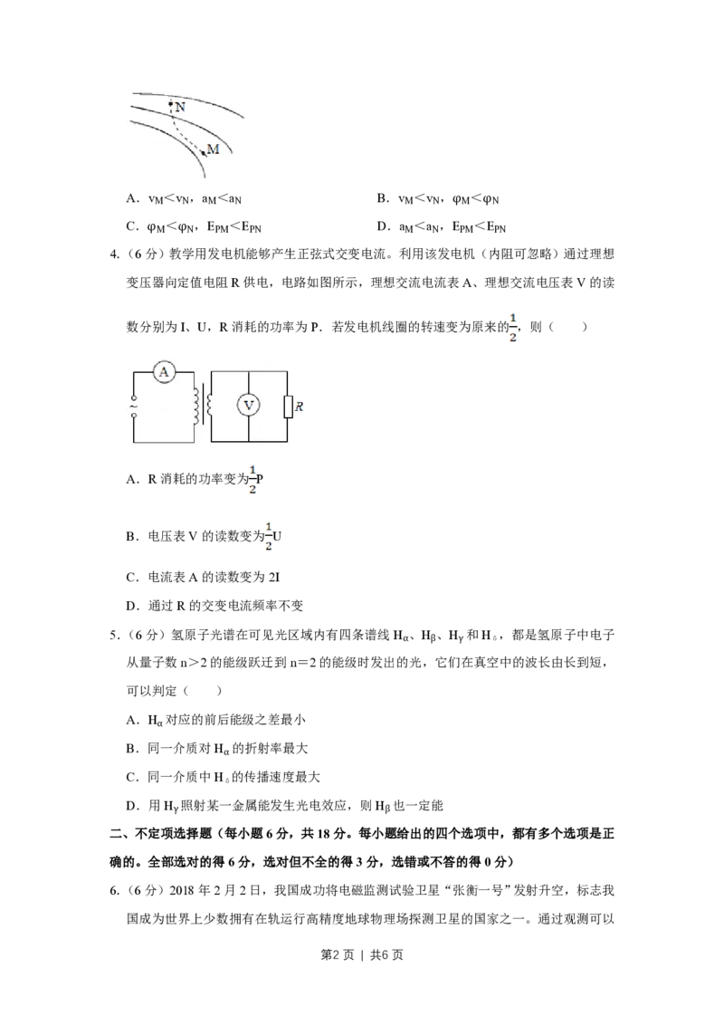 2018年高考物理试卷（天津）（空白卷）_物理历年高考真题_新&middot;PDF版2008-2025&middot;高考物理真题_物理（按试卷类型分类）2008-2025_自主命题卷&middot;物理（2008-2025）_天津自主命题&middot;物理（2008-2024）