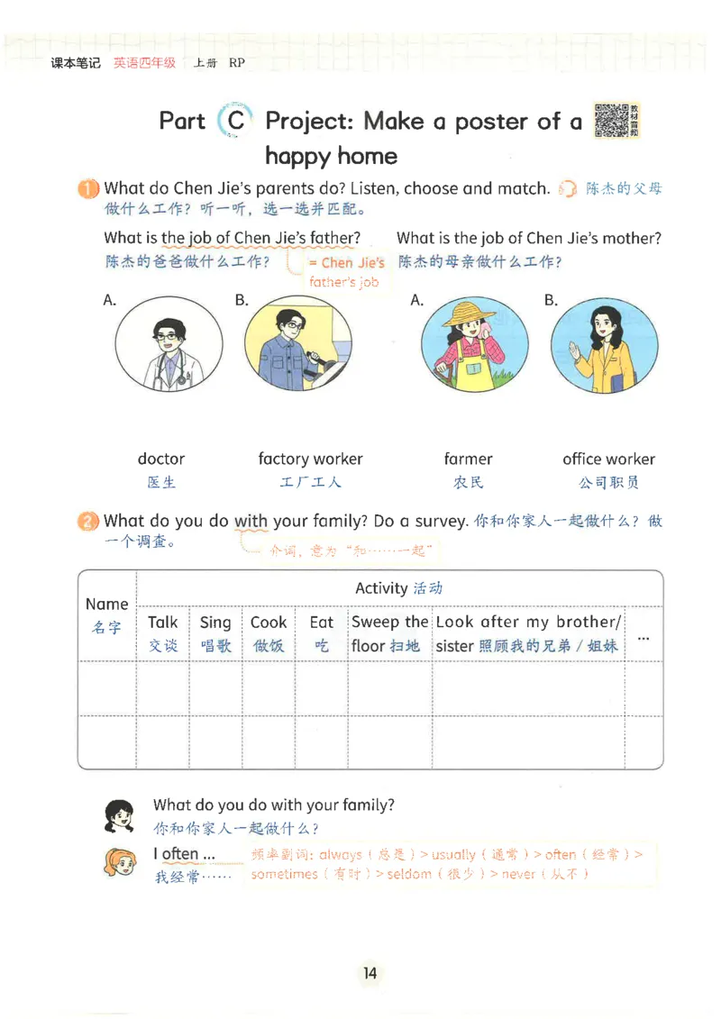 25秋时光学英语课本比较人教pep-4年级上册