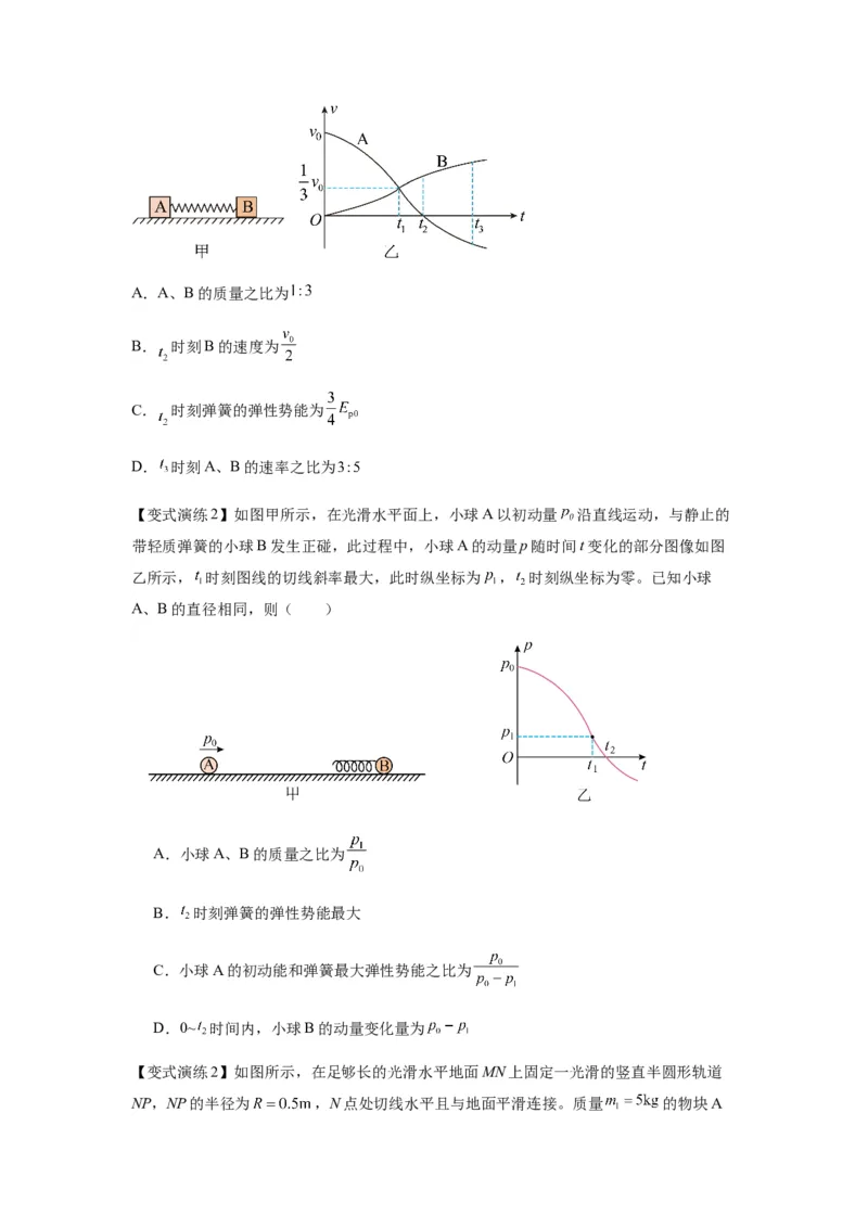 专题16动量能量在各类模型中的应用（原卷版）_2025高中物理模型方法技巧高三复习专题练习讲义_新版高考物理模型与方法