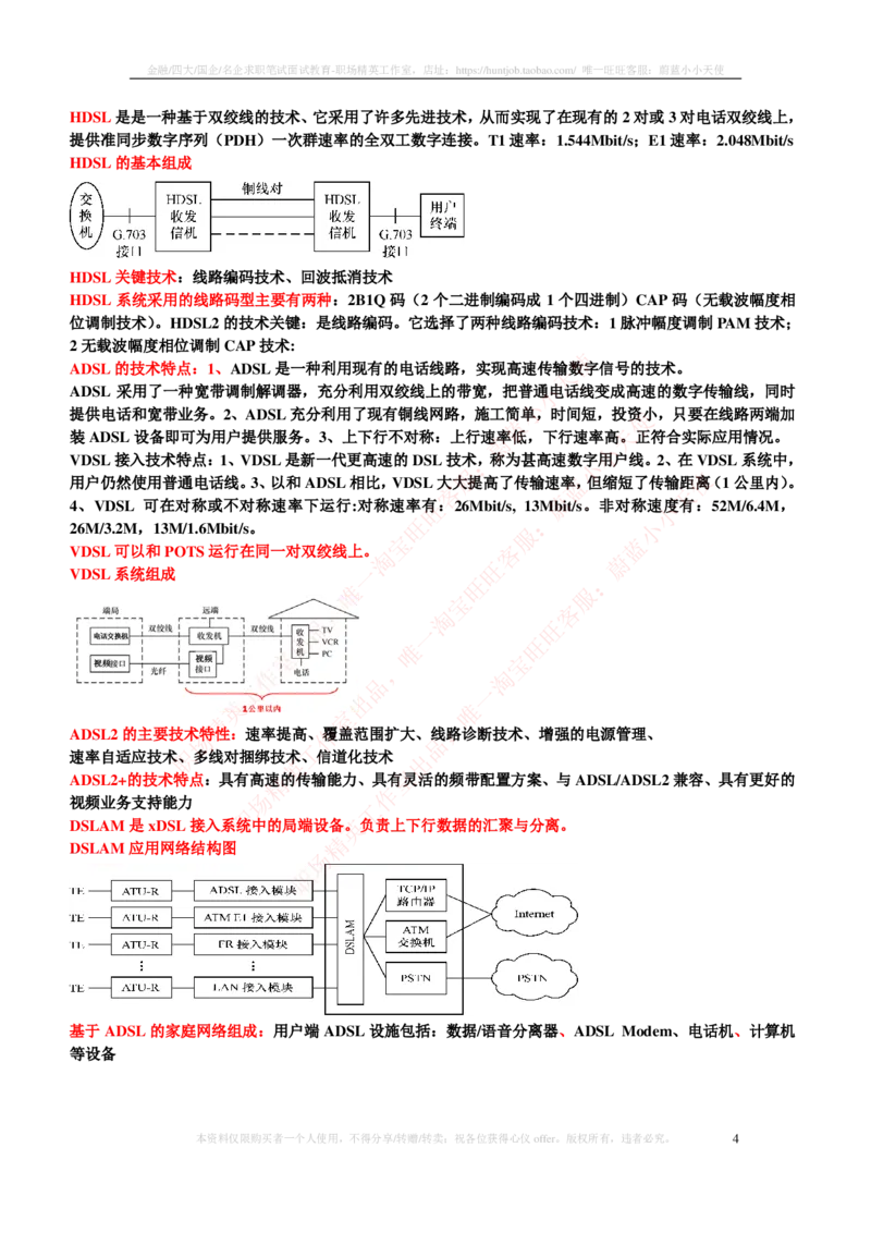 通信类-宽带网接入技术知识点整理_三桶油_中国石油_中石油笔试_笔试。！_7-专业测试部分（仅需看自己专业即可）_3.14通信类