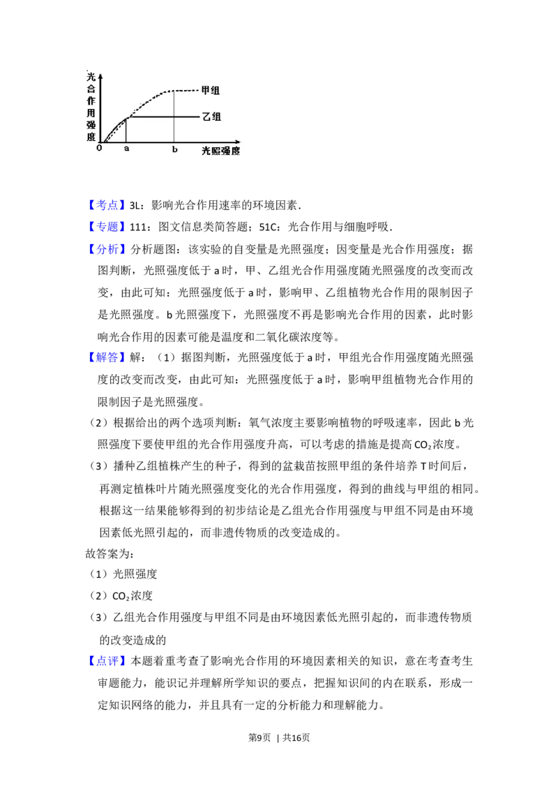 2016年高考生物试卷（新课标Ⅰ）（解析卷）_生物历年高考真题_新&middot;Word版2008-2025&middot;高考生物真题_生物（按年份分类）2008-2025_2016&middot;高考生物真题