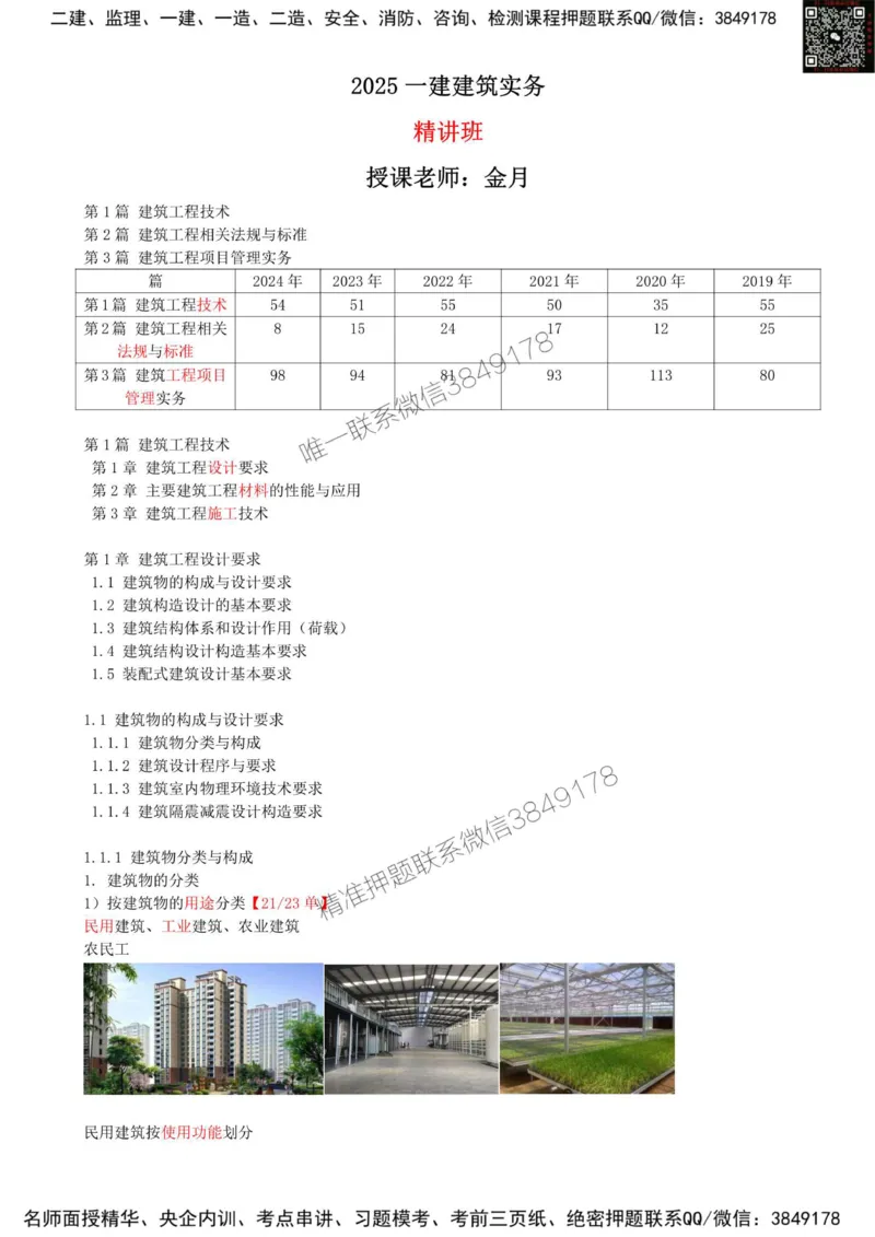 01.01-第1篇-第1章-1.1.1-建筑物分类与构成（一）_2026年一级建造师_2026年一建建筑_2025年一建建筑SVIP_02-基础精讲✿高端面授✿深度强化_22-建筑《教材精讲班》金月SMR推荐