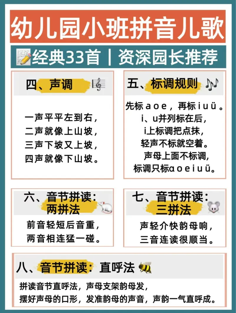 0005幼儿园大班拼音儿歌_幼小衔接语文