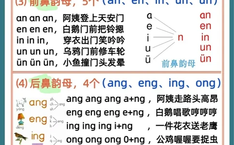 0005幼儿园大班拼音儿歌_幼小衔接语文