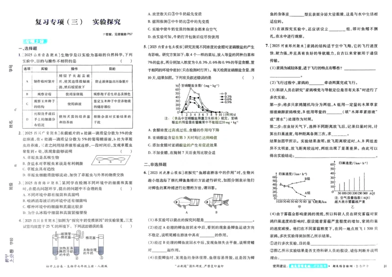 2026初中上分卷生物7年级上册_2026版初中《必刷题上分卷》7年级上册（7科全套）_2026《初中上分卷&bull;生物》7上（人教版）