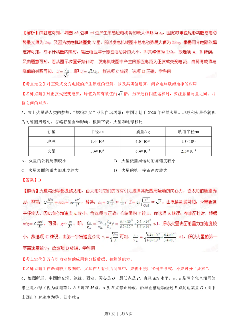 2015年高考物理试卷（四川）（解析卷）_物理历年高考真题_新&middot;PDF版2008-2025&middot;高考物理真题_物理（按试卷类型分类）2008-2025_自主命题卷&middot;物理（2008-2025）